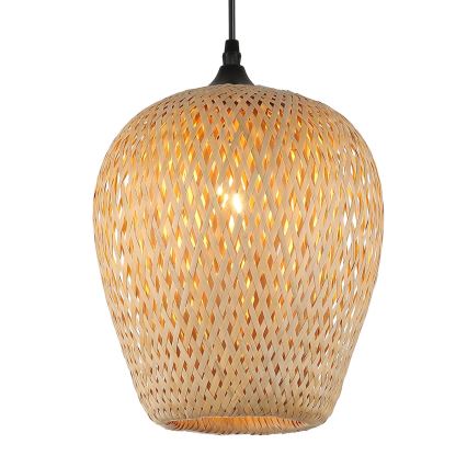 Żyrandol na lince ALMA 1xE27/60W/230V śr. 23 cm bambus