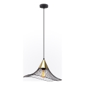 Żyrandol na lince ALURA 1xE27/60W/230V śr. 50 cm czarny