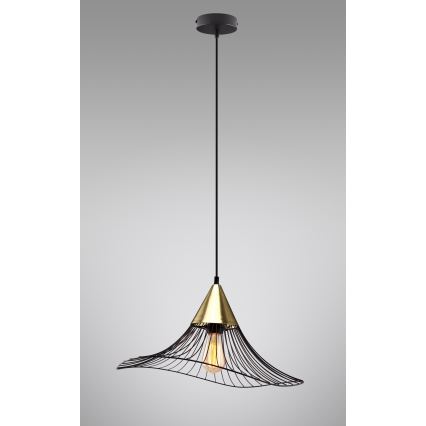 Żyrandol na lince ALURA 1xE27/60W/230V śr. 50 cm czarny