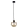 Żyrandol na lince AMBRE BLACK 1xE27/60W/230V