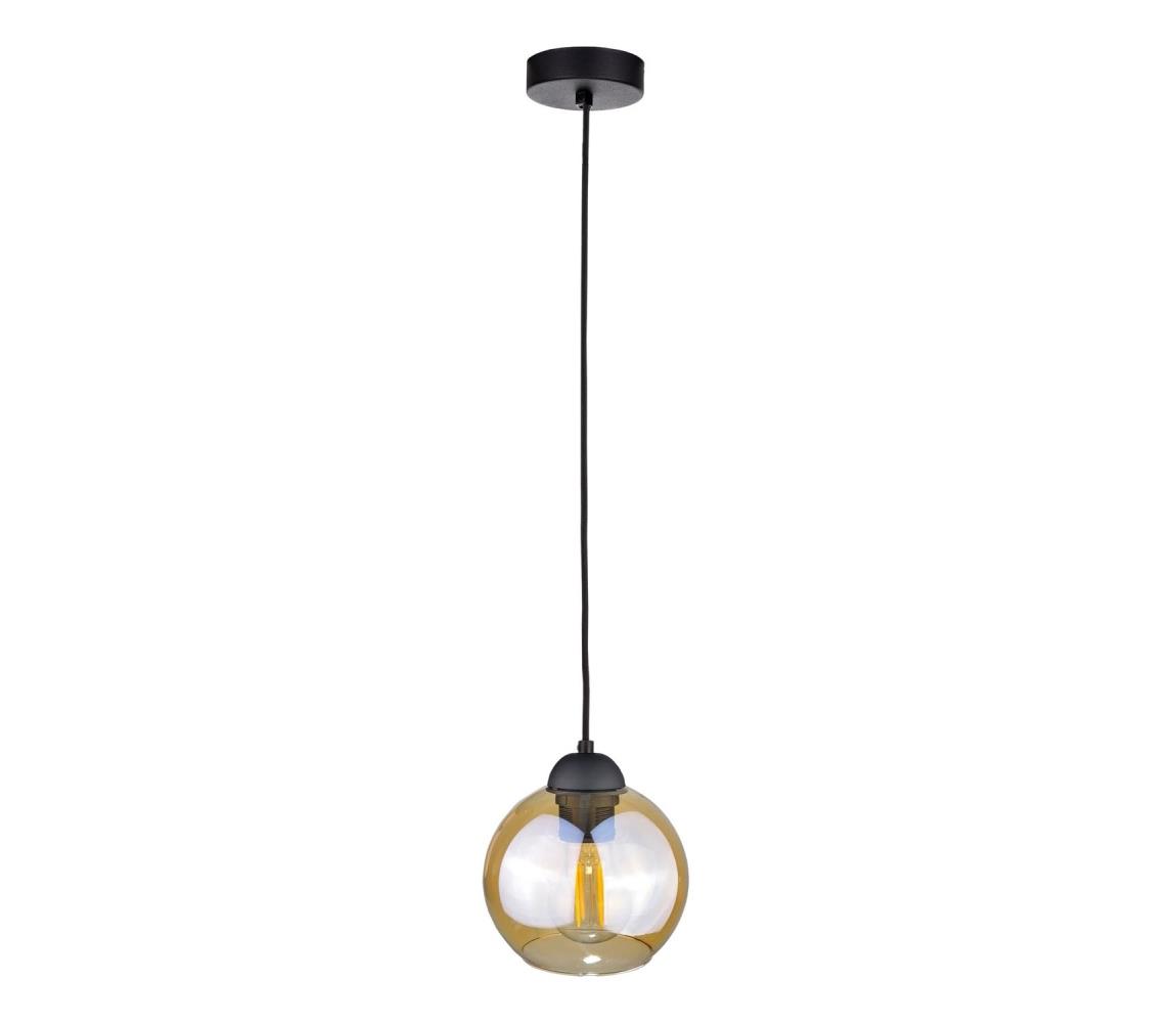 Żyrandol na lince AMBRE BLACK 1xE27/60W/230V