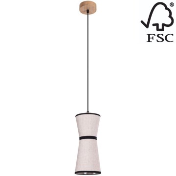 Żyrandol na lince AMIGO 1xE27/25W/230V dąb – FSC certyfikowano