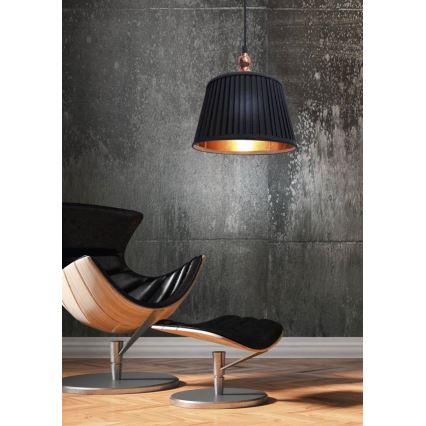 Żyrandol na lince AMORE 1xE27/60W/230V czarny