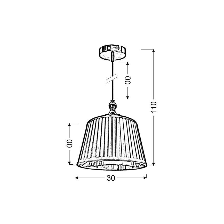 Żyrandol na lince AMORE 1xE27/60W/230V czarny