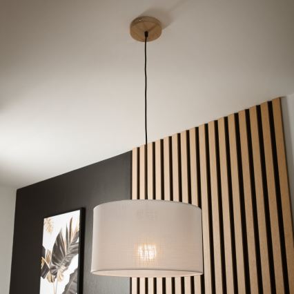 Żyrandol na lince ANTONIO 1xE27/60W/230V, dąb