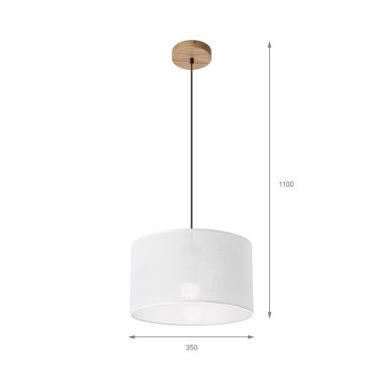 Żyrandol na lince ANTONIO 1xE27/60W/230V, dąb