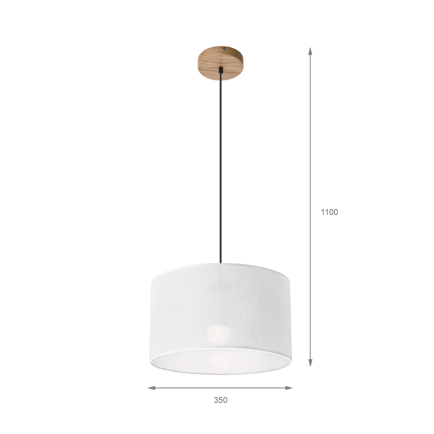 Żyrandol na lince ANTONIO 1xE27/60W/230V, dąb