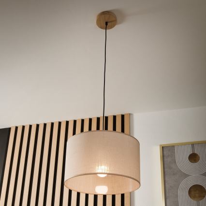 Żyrandol na lince ANTONIO 1xE27/60W/230V, dąb