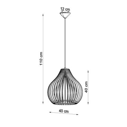 Żyrandol na lince APRILLA 1xE27/60W/230V