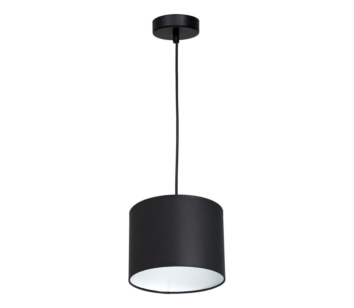 Żyrandol na lince ARDEN 1xE27/60W/230V śr. 18 cm czarny/biały