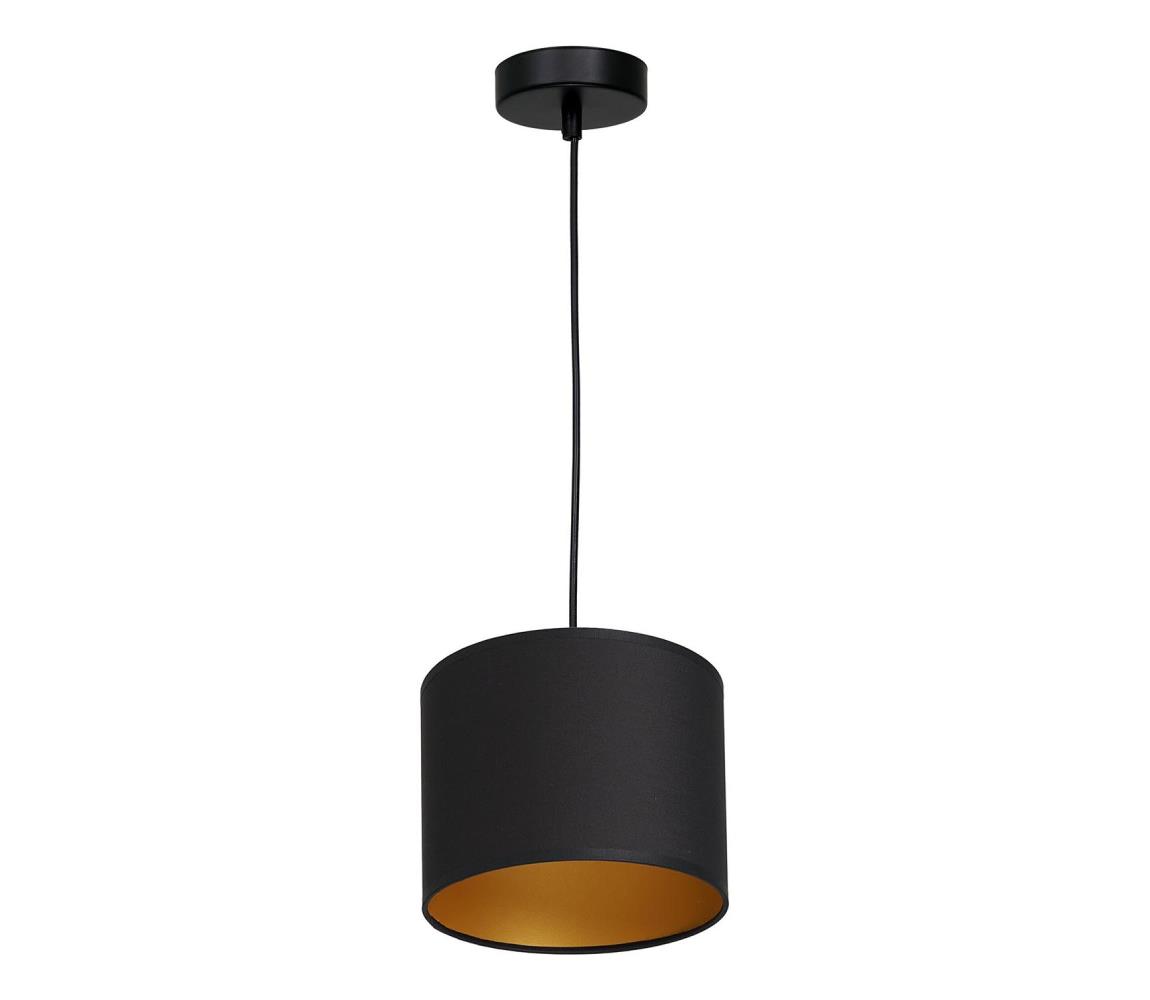 Żyrandol na lince ARDEN 1xE27/60W/230V śr. 18 cm czarny/złoty