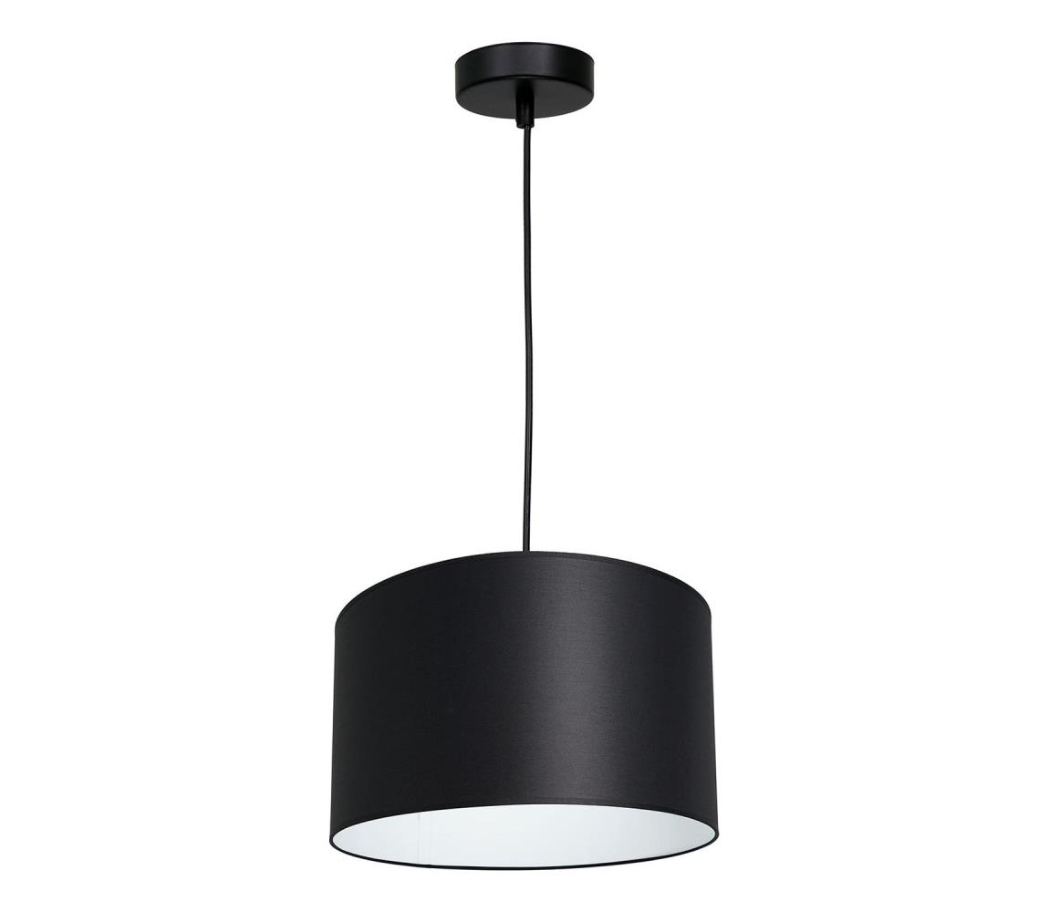 Żyrandol na lince ARDEN 1xE27/60W/230V śr. 25 cm czarny/biały