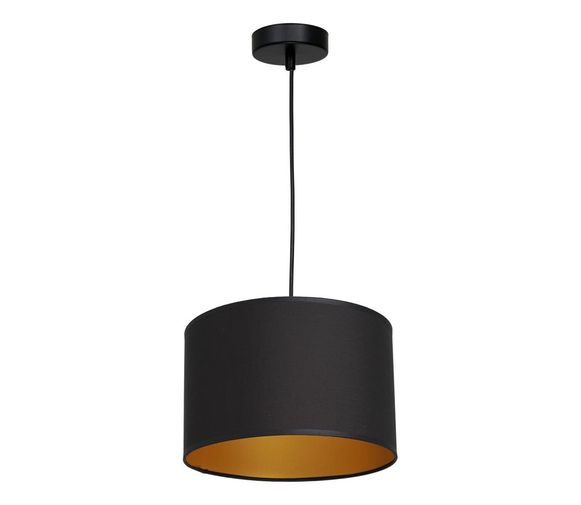 Żyrandol na lince ARDEN 1xE27/60W/230V śr. 25 cm czarny/złoty