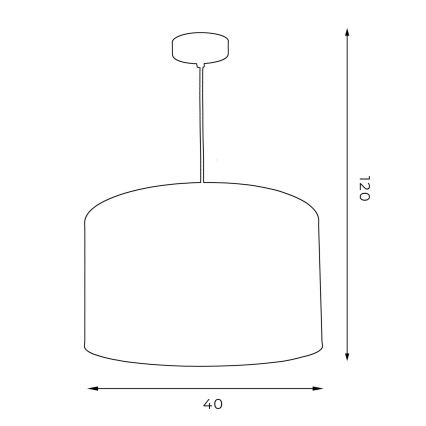 Żyrandol na lince ARDEN 1xE27/60W/230V śr. 40 cm biały