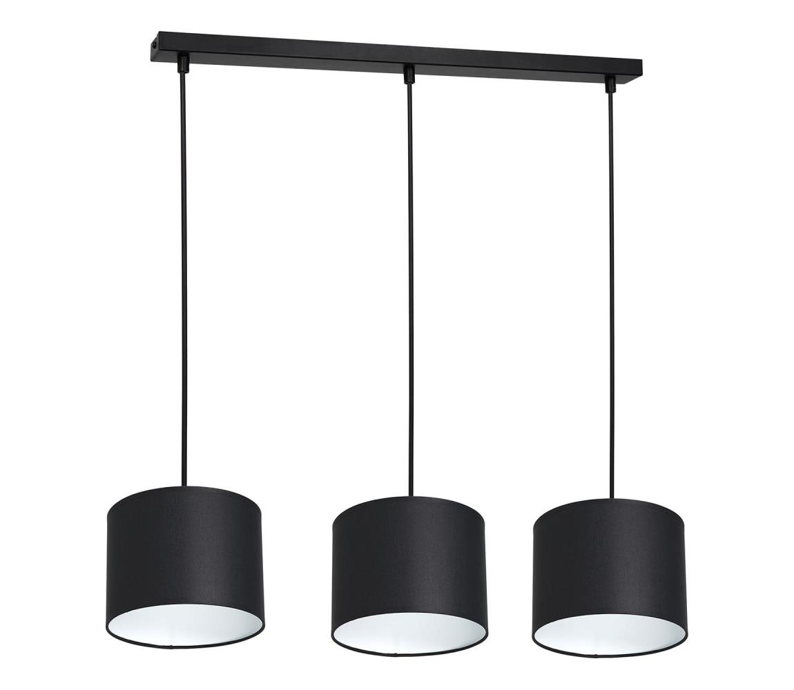 Żyrandol na lince ARDEN 3xE27/60W/230V czarny/biały