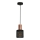 Żyrandol na lince ARES BLACK 1xE27/60W/230V