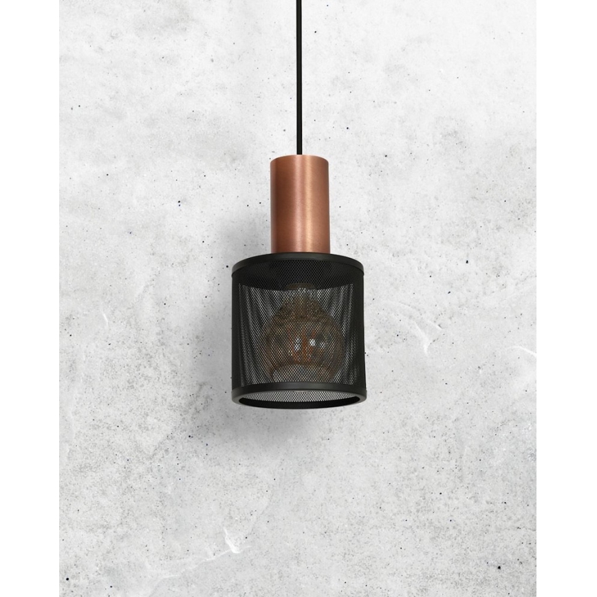 Żyrandol na lince ARES BLACK 1xE27/60W/230V