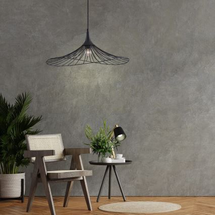 Żyrandol na lince ARIELLE 1xE27/20W/230V śr. 50 cm czarny