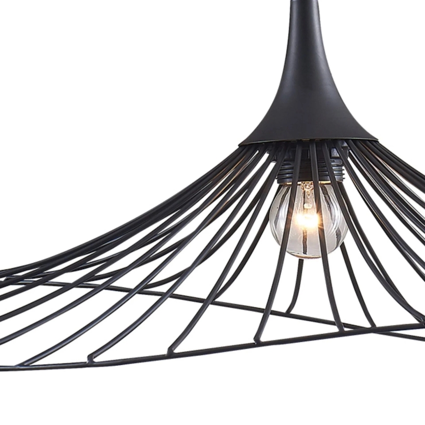 Żyrandol na lince ARIELLE 1xE27/20W/230V śr. 50 cm czarny
