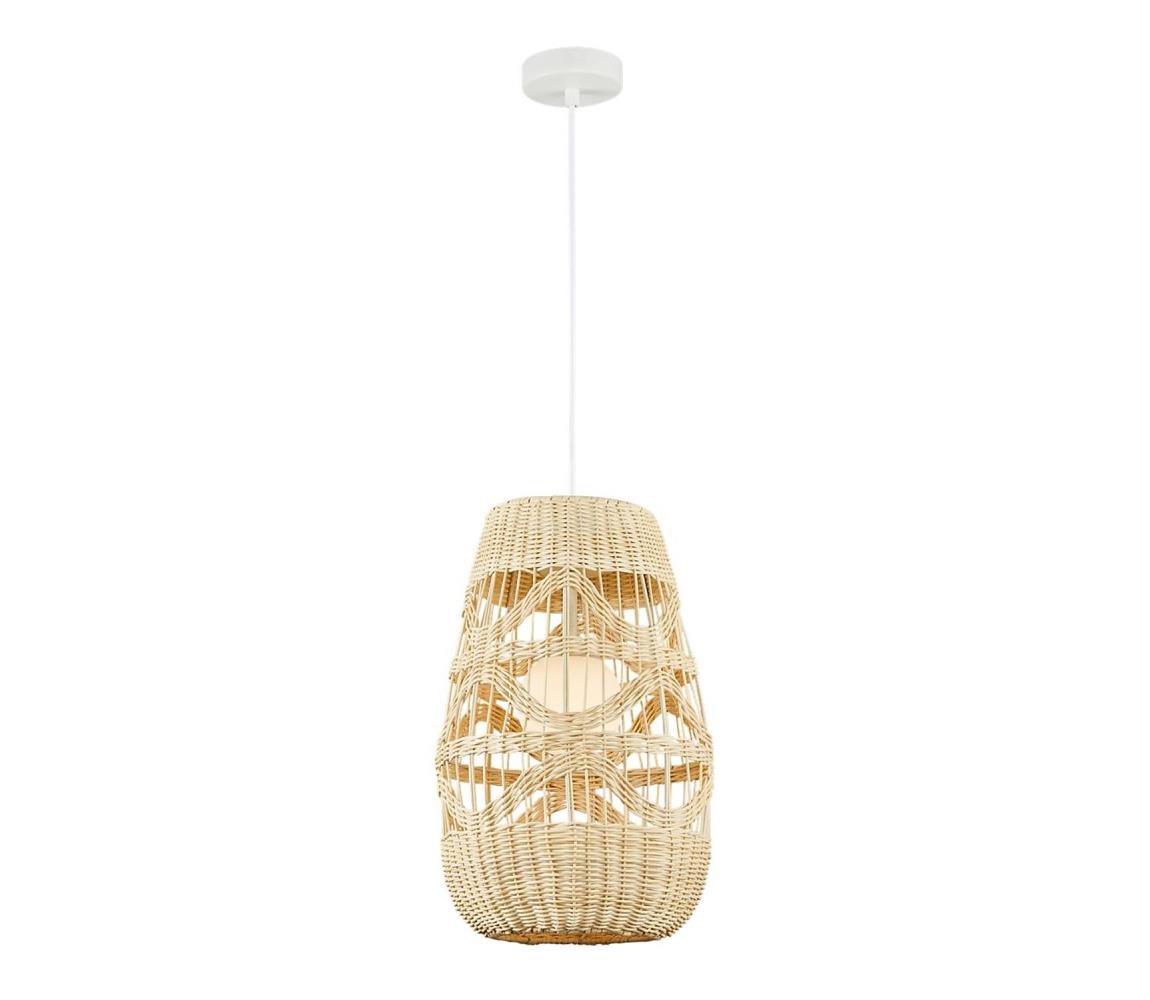 Żyrandol na lince ARONA 1xG9/9W/230V śr. 25 cm rattan