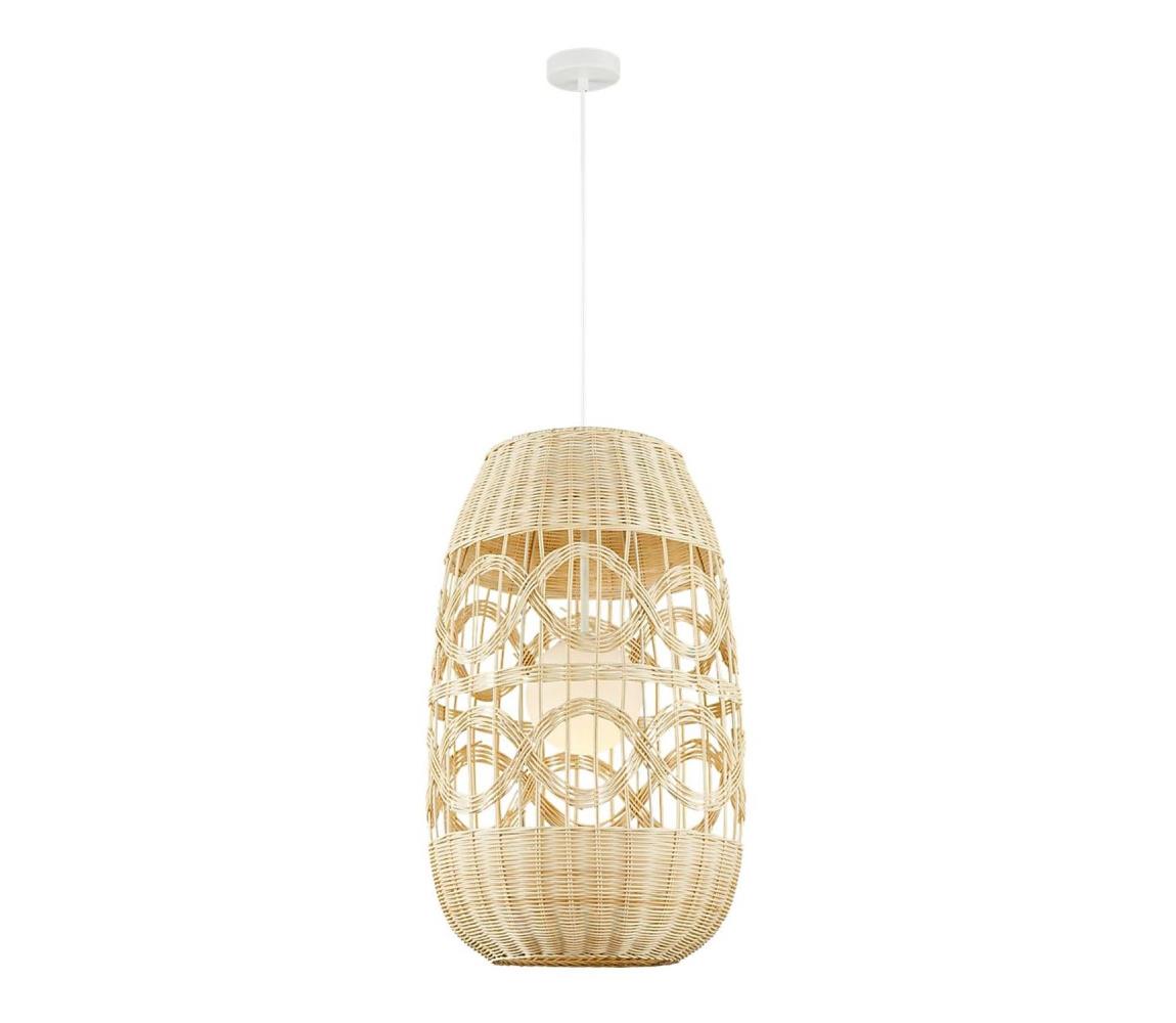Żyrandol na lince ARONA 1xG9/9W/230V śr. 40 cm rattan