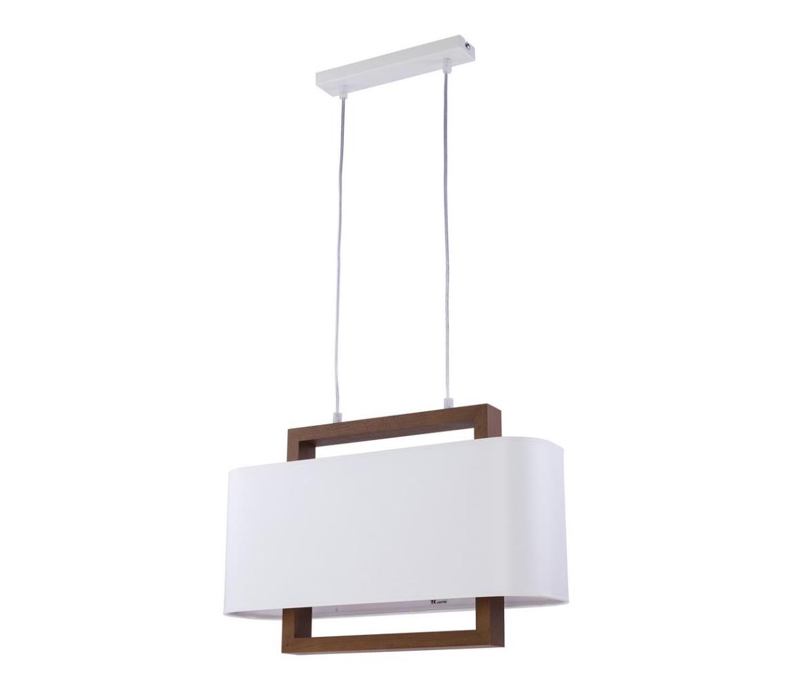 Żyrandol na lince ARTEMIDA 1xE27/60W/230V biały/brązowy