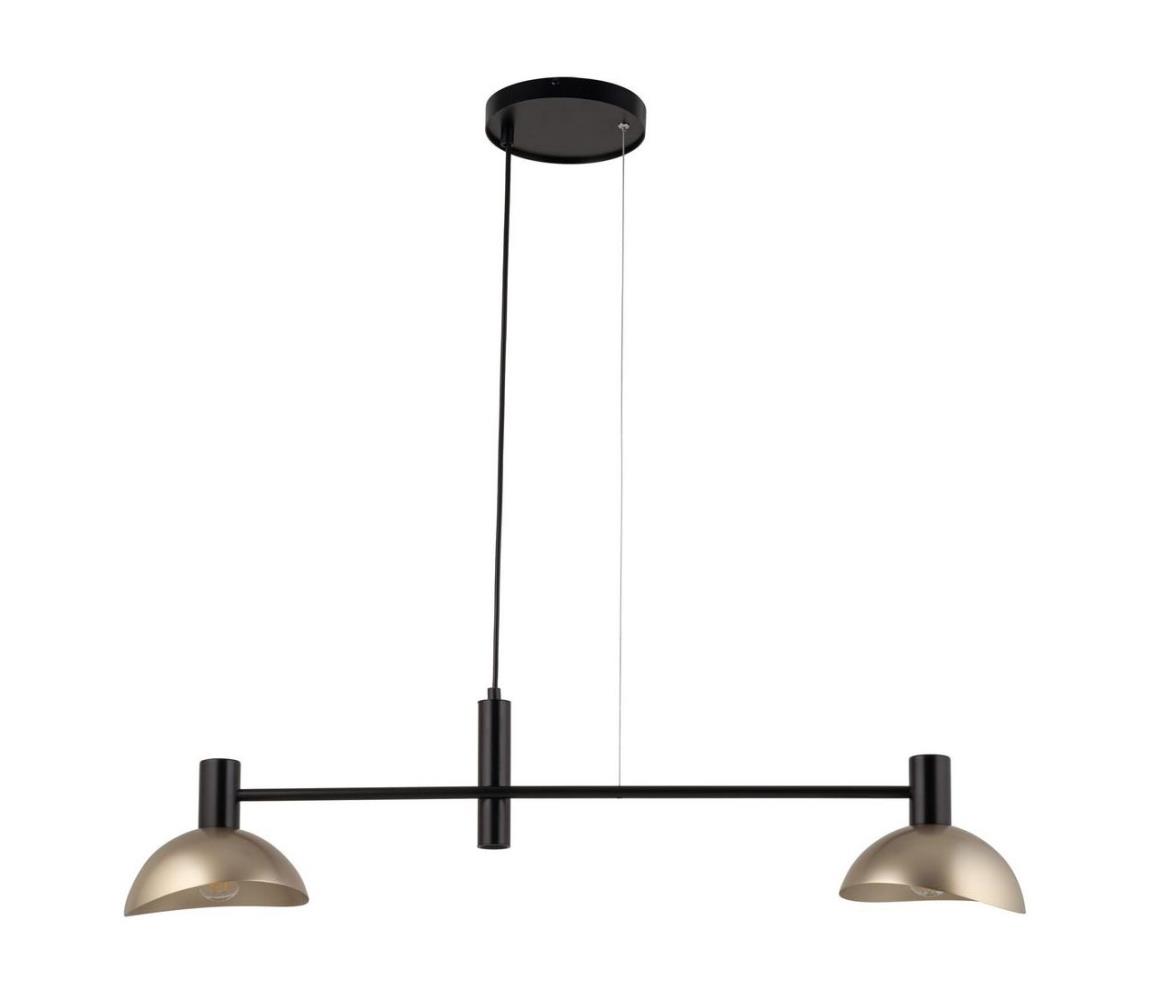 Żyrandol na lince ARTIS 2xE14/40W/230V czarny/złoty