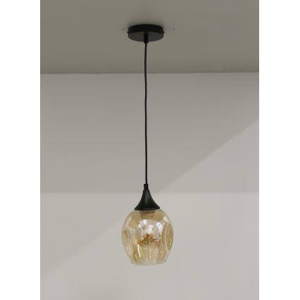 Żyrandol na lince ASPA 1xE27/40W/230V czarny