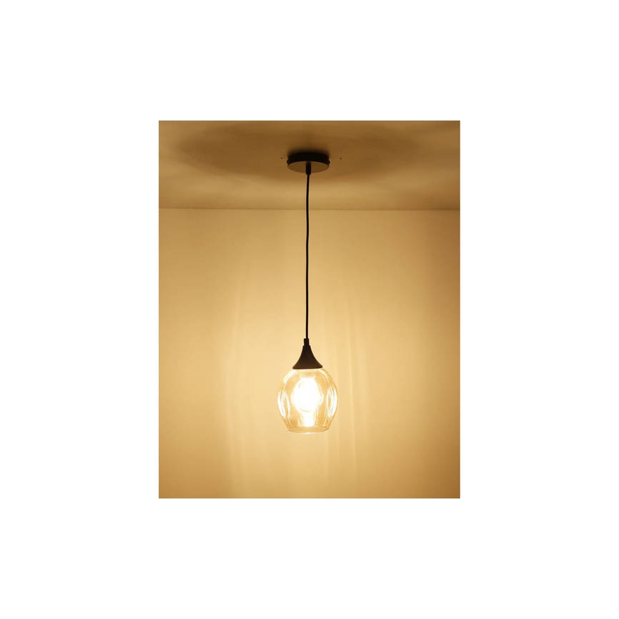 Żyrandol na lince ASPA 1xE27/40W/230V czarny