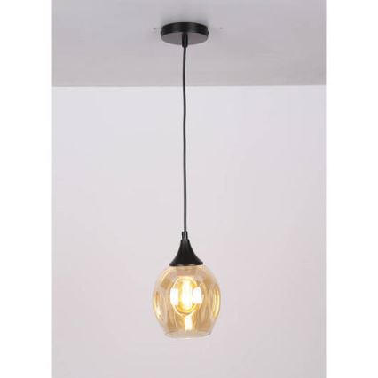 Żyrandol na lince ASPA 1xE27/40W/230V czarny