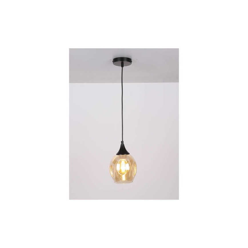Żyrandol na lince ASPA 1xE27/40W/230V czarny