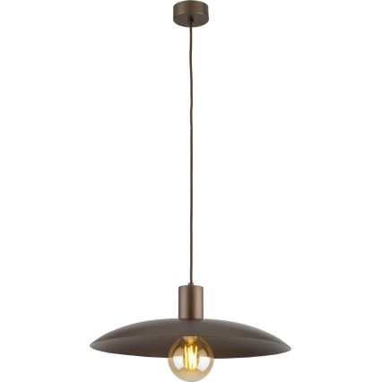 Żyrandol na lince ASTRA 1xE27/15W/230V śr. 41 cm brązowy