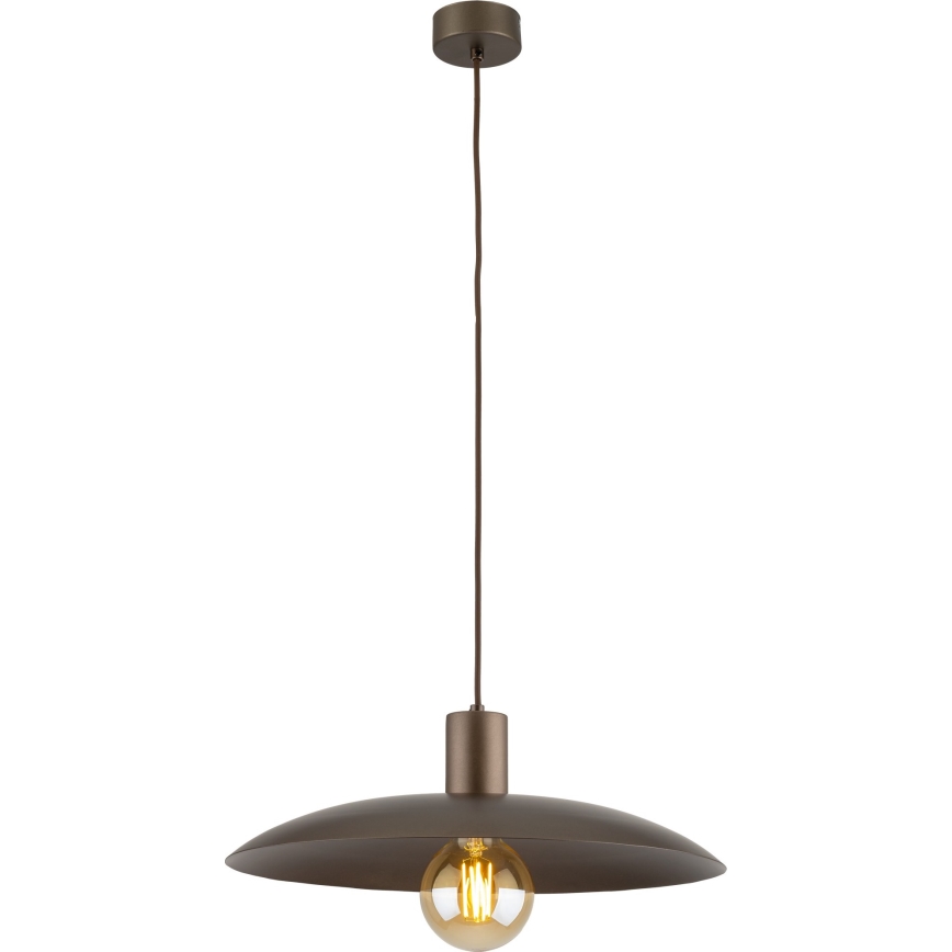 Żyrandol na lince ASTRA 1xE27/15W/230V śr. 41 cm brązowy
