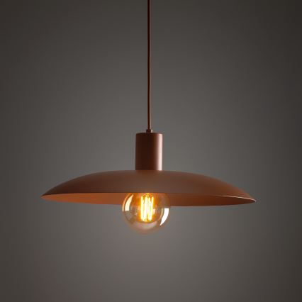 Żyrandol na lince ASTRA 1xE27/15W/230V śr. 41 cm ceglasta