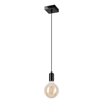 Żyrandol na lince ASTRID 1xE27/60W/230V czarny błyszczący