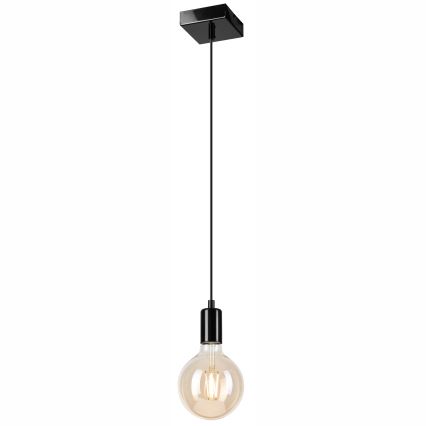 Żyrandol na lince ASTRID 1xE27/60W/230V czarny błyszczący