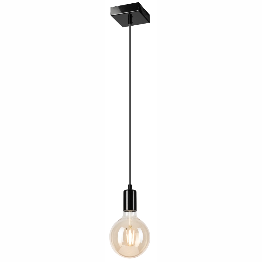 Żyrandol na lince ASTRID 1xE27/60W/230V czarny błyszczący
