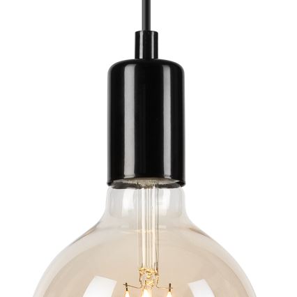 Żyrandol na lince ASTRID 1xE27/60W/230V czarny błyszczący