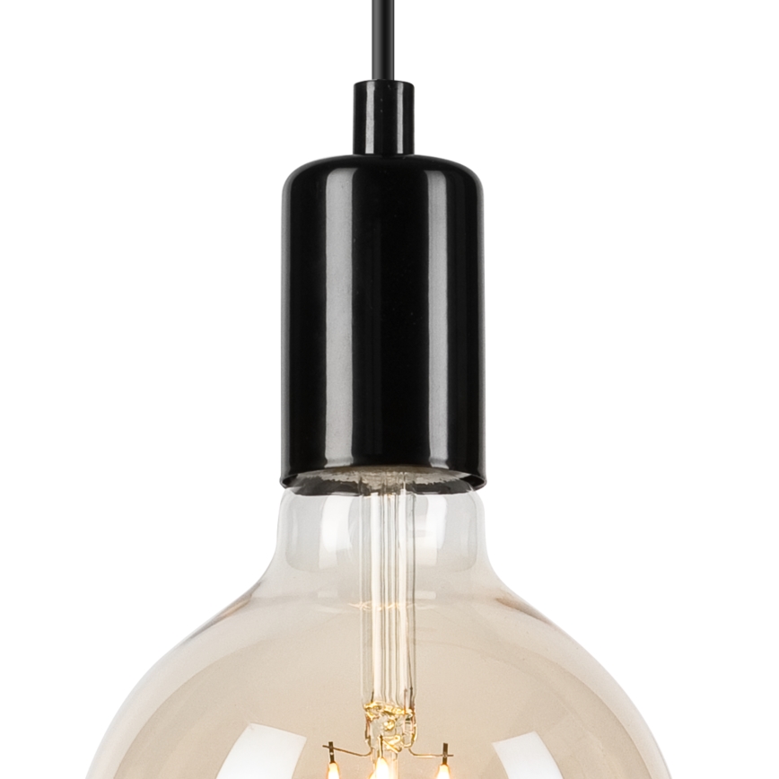 Żyrandol na lince ASTRID 1xE27/60W/230V czarny błyszczący