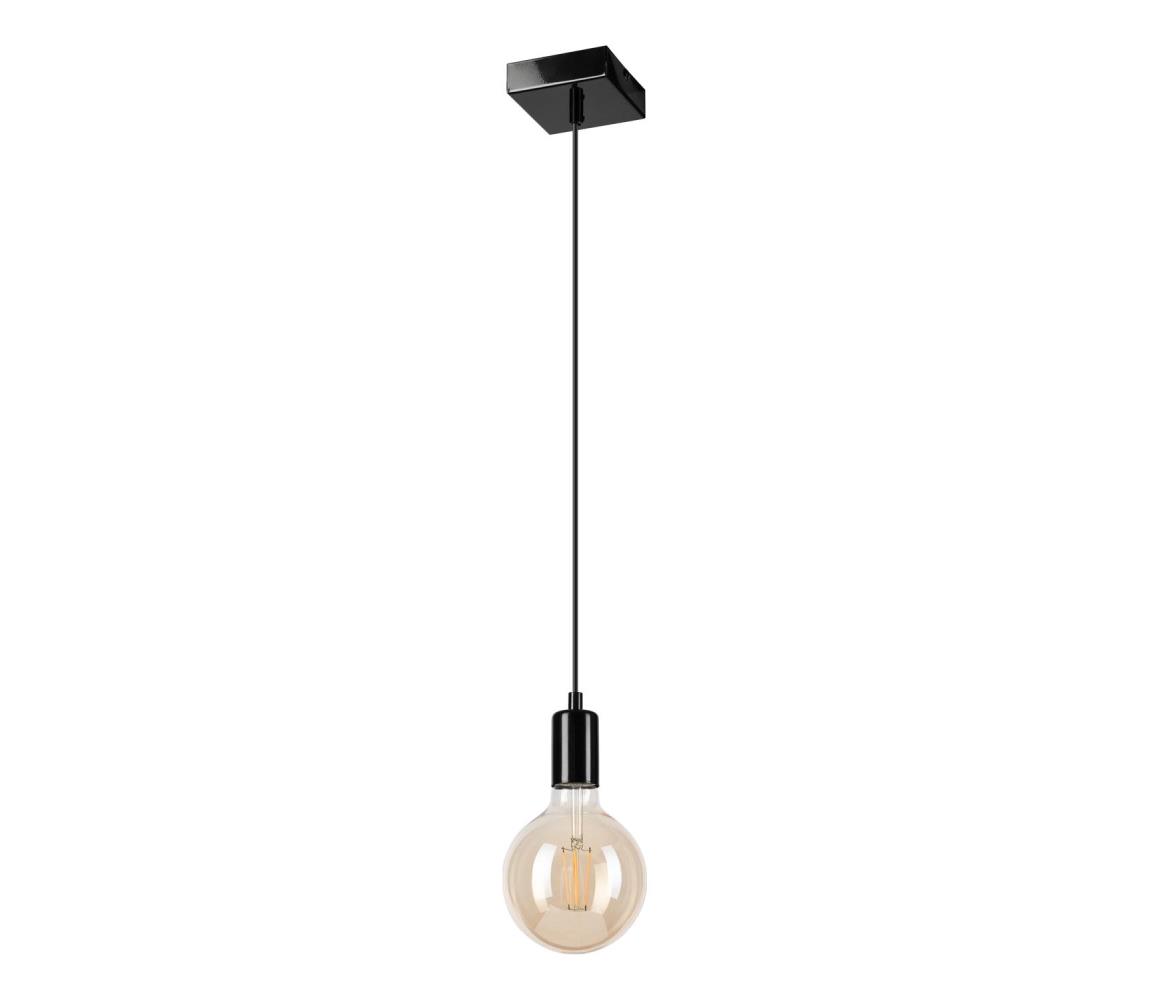 Żyrandol na lince ASTRID 1xE27/60W/230V czarny błyszczący
