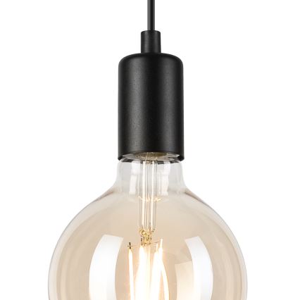 Żyrandol na lince ASTRID 1xE27/60W/230V matowa czarny
