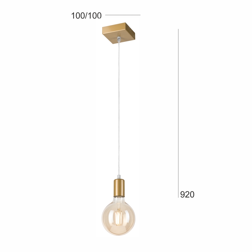 Żyrandol na lince ASTRID 1xE27/60W/230V złoty