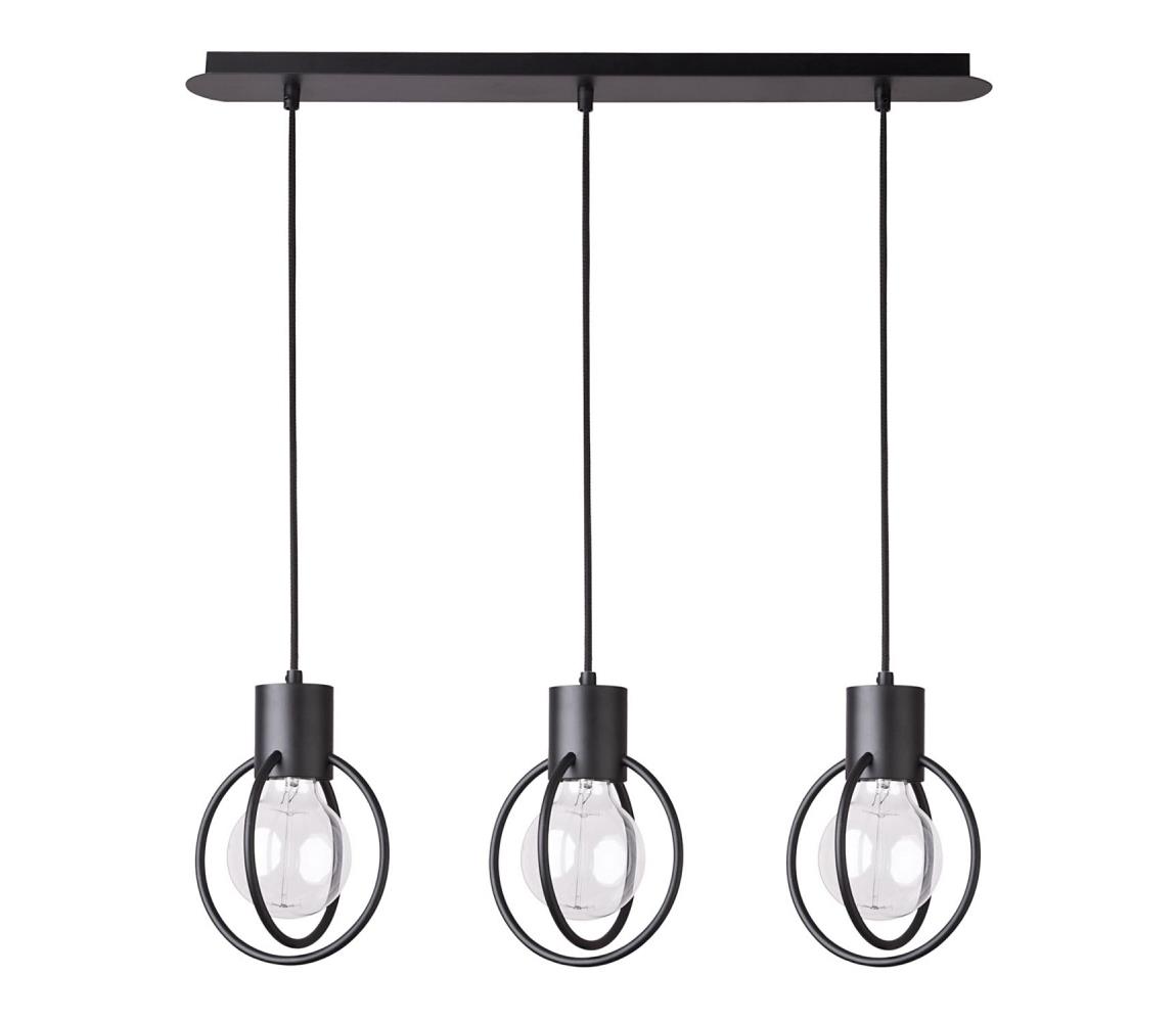 Żyrandol na lince AURA 3xE27/60W/230V czarny