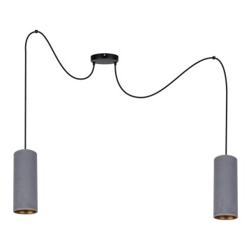 Żyrandol na lince AVALO 2xE27/60W/230V pająk szary