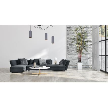 Żyrandol na lince AVALO 3xE27/60W/230V pająk szary