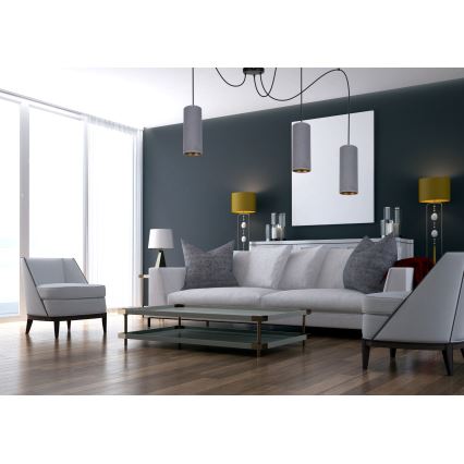 Żyrandol na lince AVALO 3xE27/60W/230V pająk szary