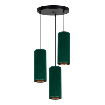 Żyrandol na lince AVALO 3xE27/60W/230V śr. 35 cm zielony