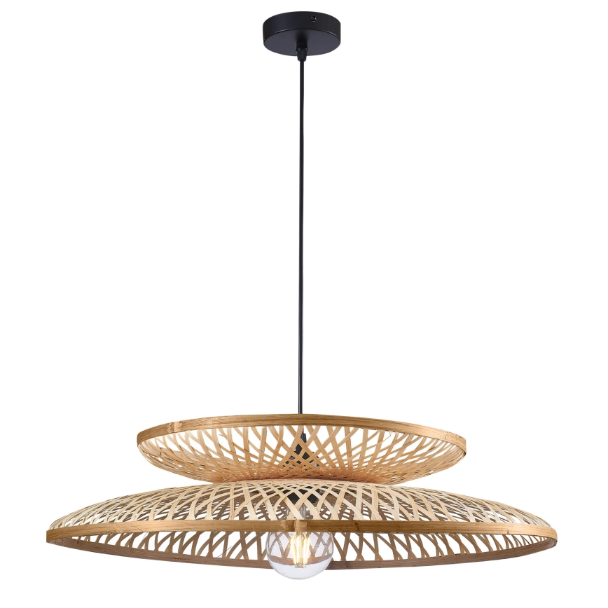 Żyrandol na lince BALI 1xE27/20W/230V śr. 60 cm bambus