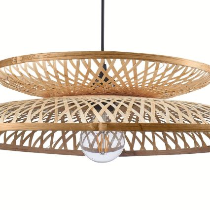 Żyrandol na lince BALI 1xE27/20W/230V śr. 60 cm bambus