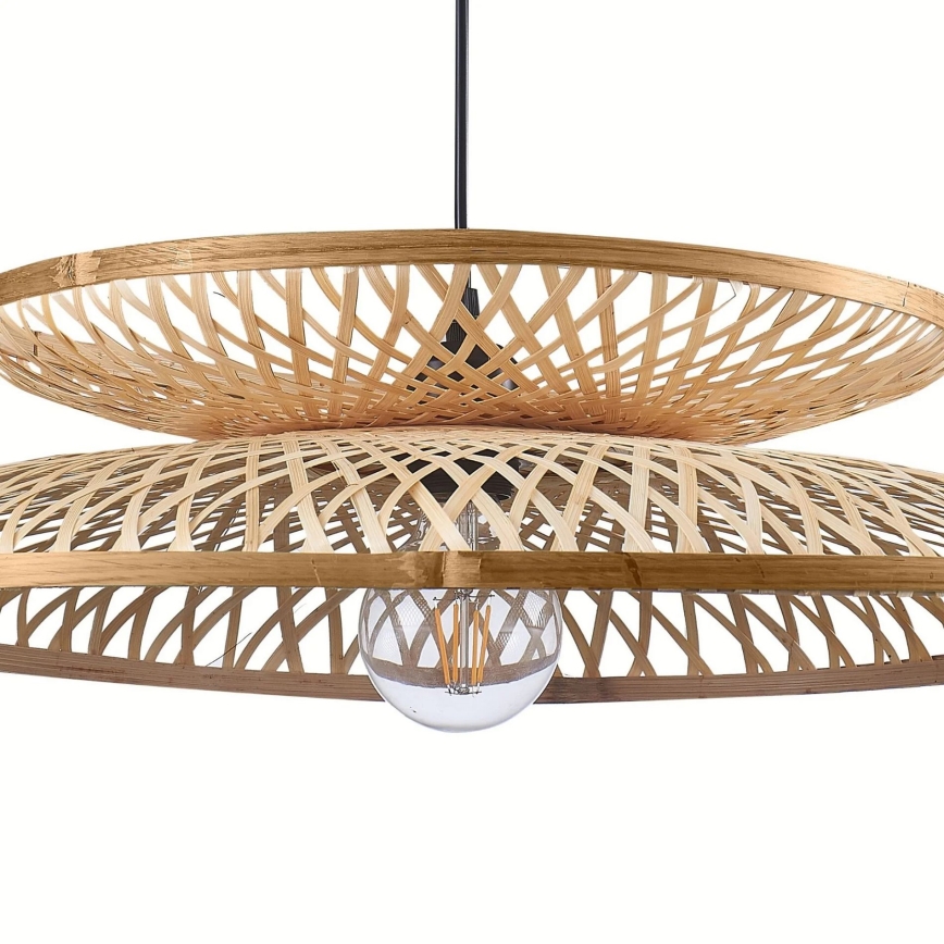 Żyrandol na lince BALI 1xE27/20W/230V śr. 60 cm bambus
